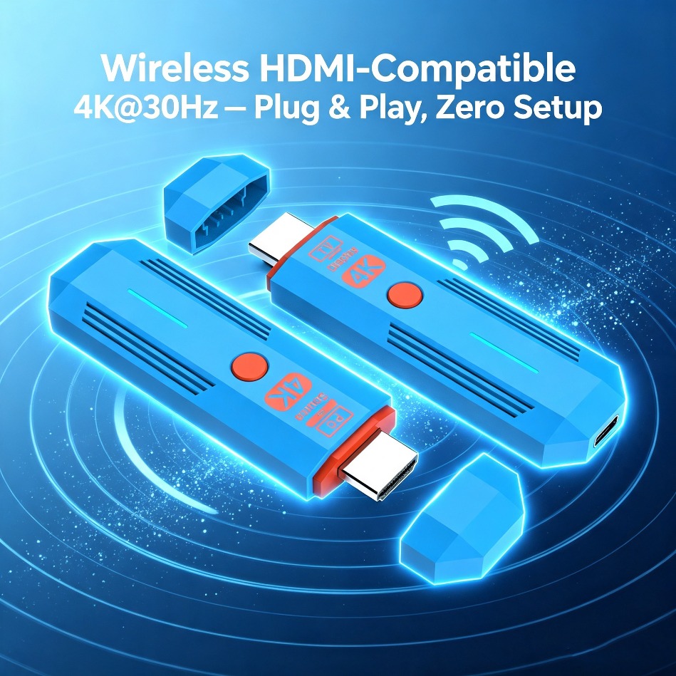 Wireless Hdmi Transmitter And Receiver 4K - Draadloze HDMI-compatibele zender en ontvanger 4K