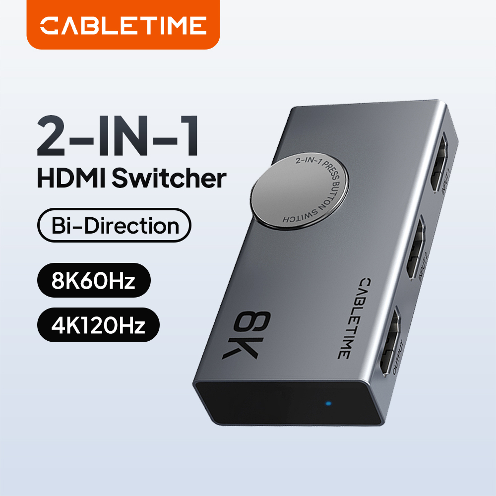 Hdmi Splitter 1 In 4 Out 4K 60Hz - CABLETIME 8K 2-in-1 HDMI-splitter, 8K@60Hz-schakelaar, 4K-uitgang,