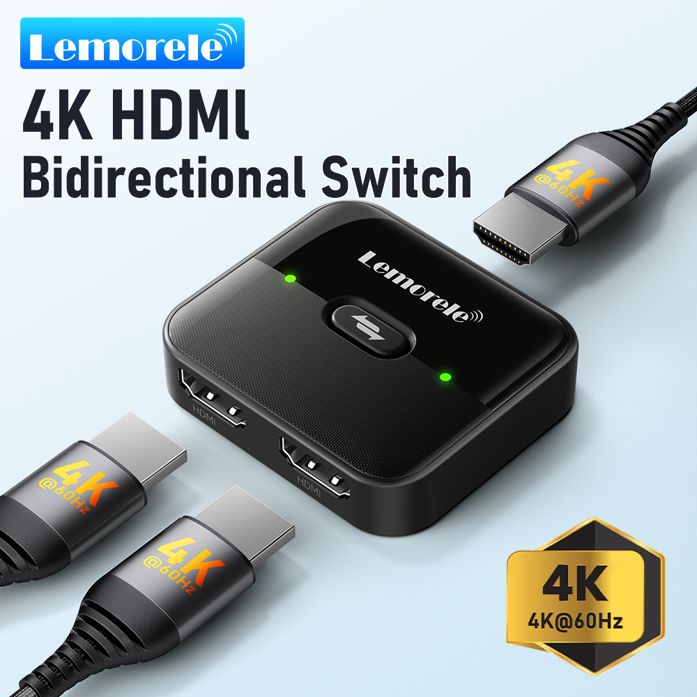Hdmi Splitter 1 In 4 Out 4K 60Hz - Lemorele 4K HDMI-splitterschakelaar 2 in 1