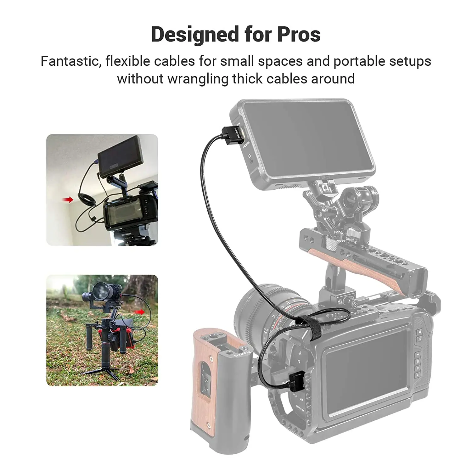 Wireless Video Transmitter For Camera Dslr - SmallRig Ultra Slim 4K 60HZ 2.0-kabel