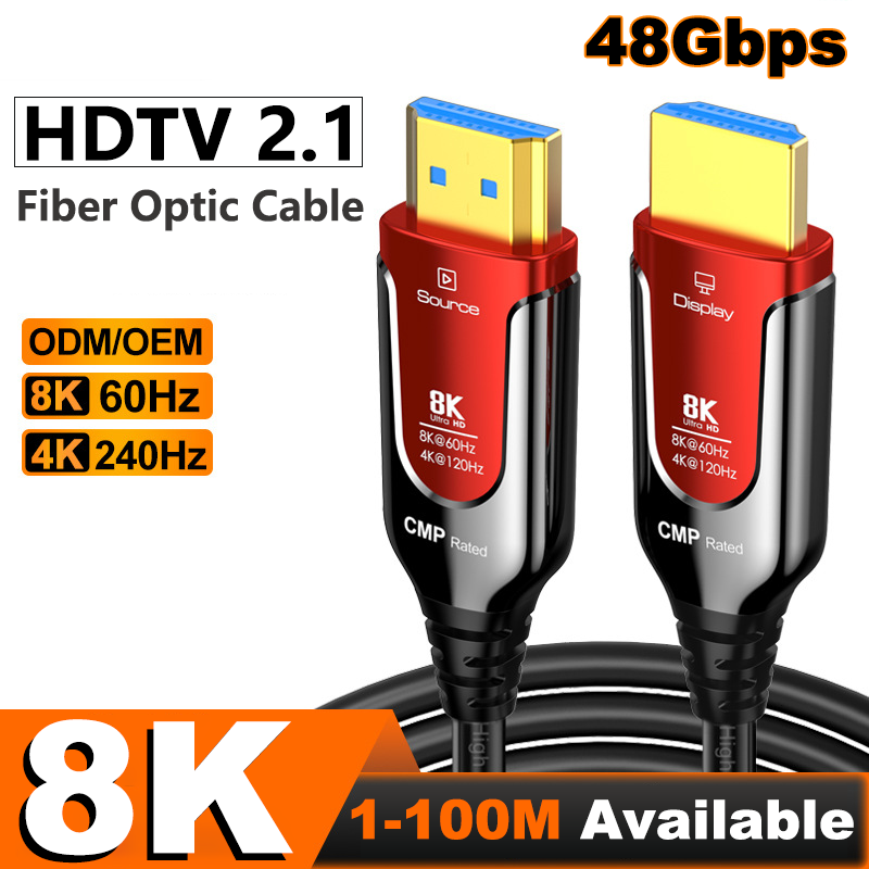 Hdmi Fiber Optic Cable 50M 100M - CMP brandwerende 8K HDMI 2.1 optische