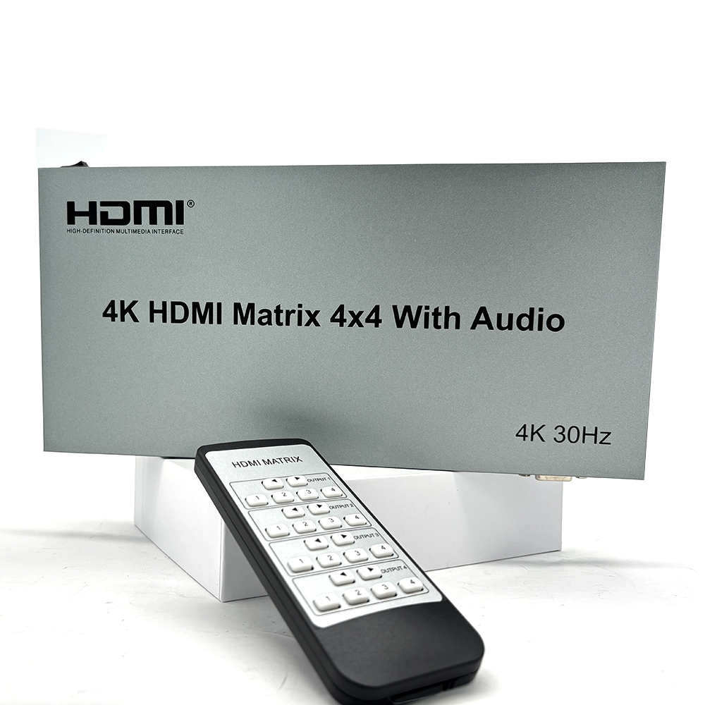 Hdmi Matrix Switch 4X4 4K 60Hz - 4K 60Hz 4x4 HDMI Matrix met