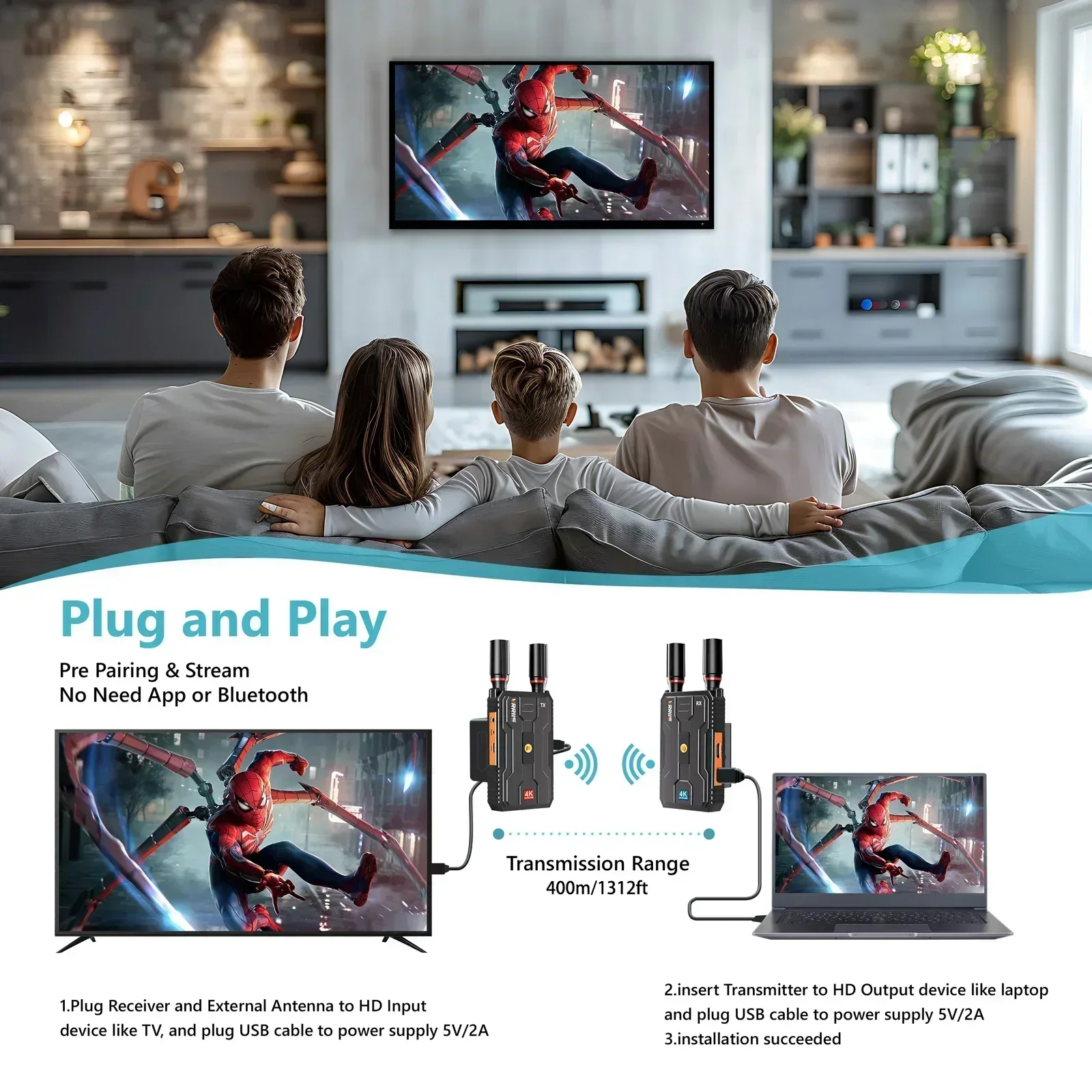 5G 4K draadloze HDMI-videozend - Wireless Video Transmitter For Camera Dslr recensie en prijs
