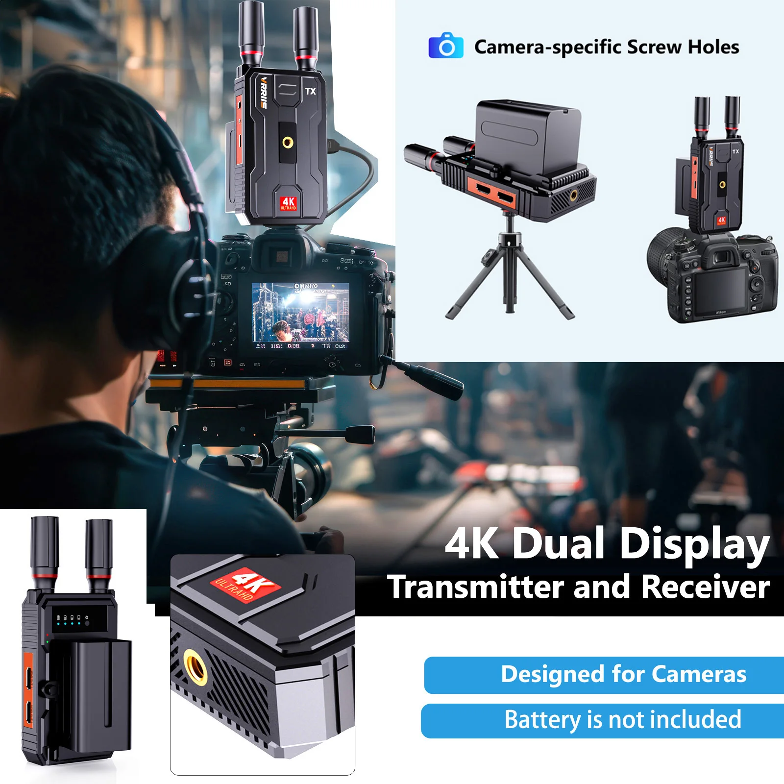 5G 4K draadloze HDMI-videozend - Wireless Video Transmitter For Camera Dslr recensie en prijs