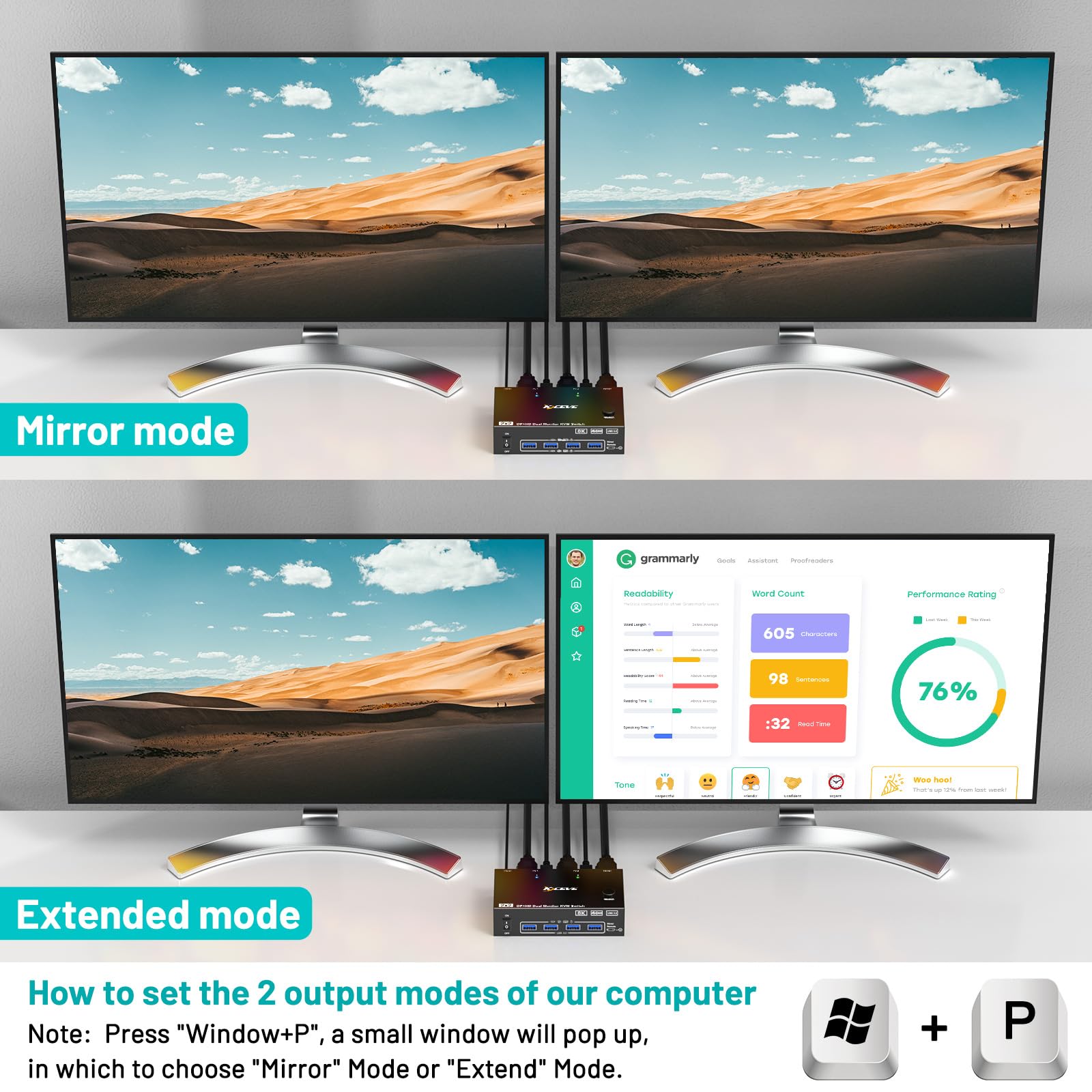 4K@144Hz KVM-switch 2 monitore - Hdmi Kvm Switch 4 Port Dual Monitor recensie en prijs