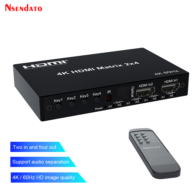 4K 60Hz HDMI Matrix 2x4 voor D - Hdmi Splitter 1 In 4 Out 4K 60Hz recensie en prijs