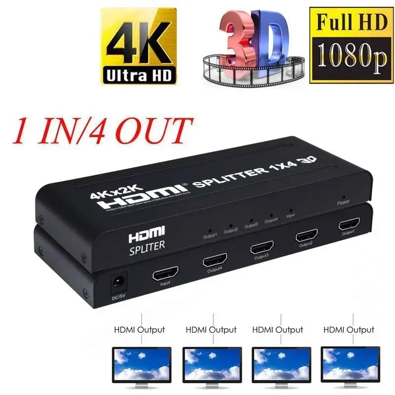 4K 3D 1x4 HDMI-splitter 1x2 vi - Hdmi Splitter 1 In 4 Out 4K 60Hz recensie en prijs