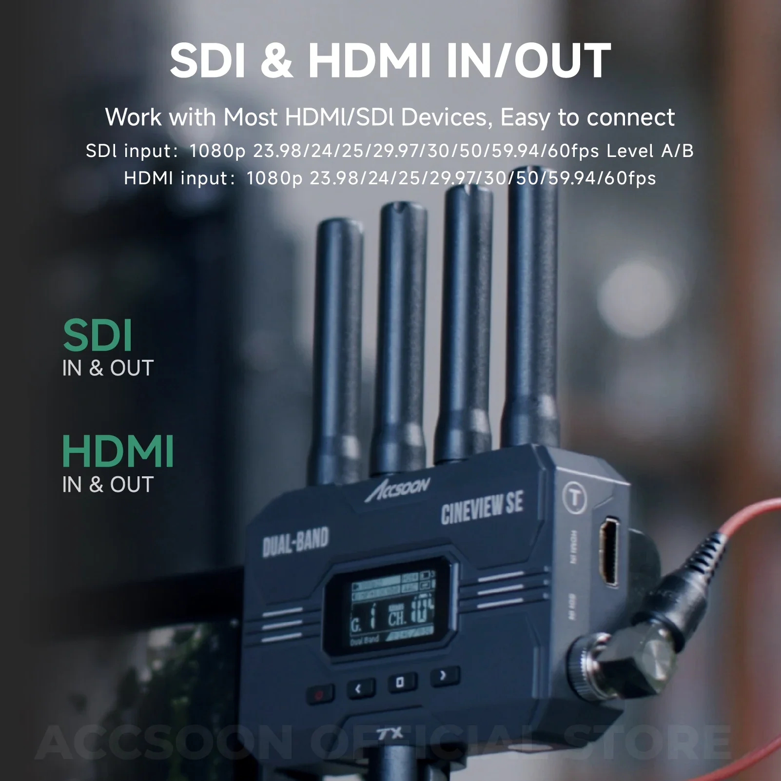 Accsoon CineView SE HDMI Trans - Wireless Sdi Transmitter Video 1000Ft recensie en prijs