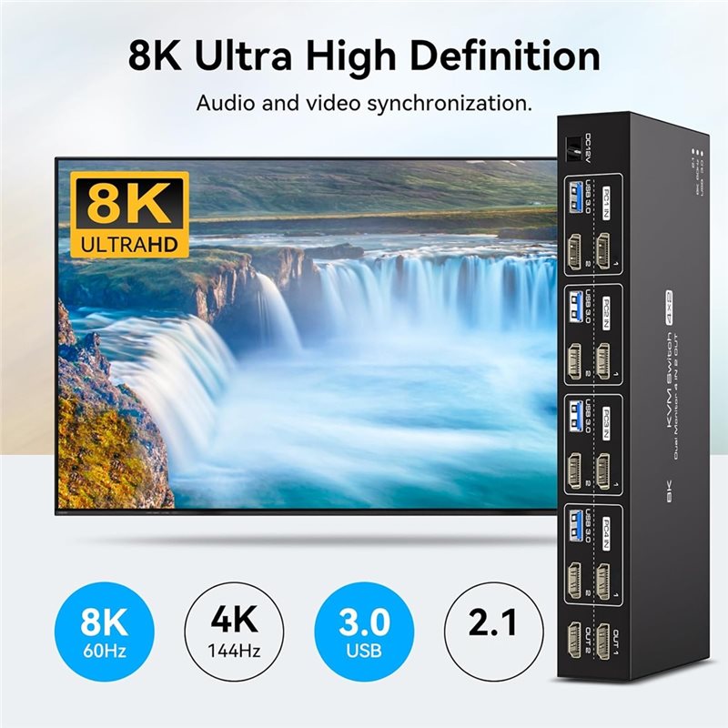 4K120hz-compatibele KVM-switch - Hdmi Kvm Switch 4 Port Dual Monitor recensie en prijs
