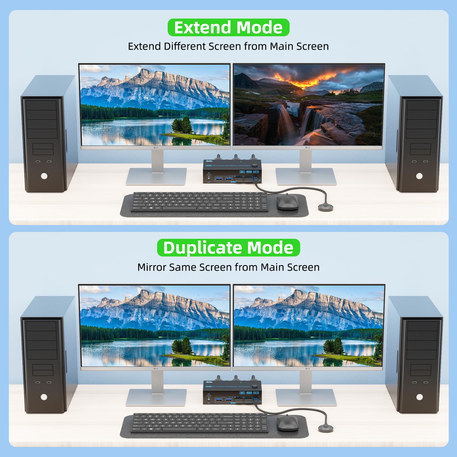 4K bij 144 Hz KVM-switch 2 mon - Hdmi Kvm Switch 4 Port Dual Monitor recensie en prijs