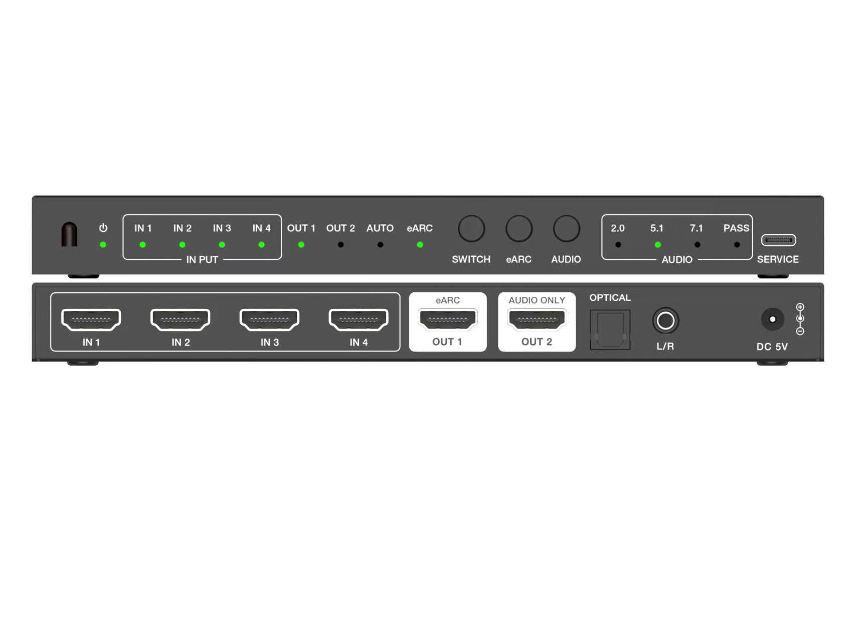 4K120Hz HDMI2.1 Switcher 4x1 A - Hdmi Audio Extractor Earc 7.1 recensie en prijs