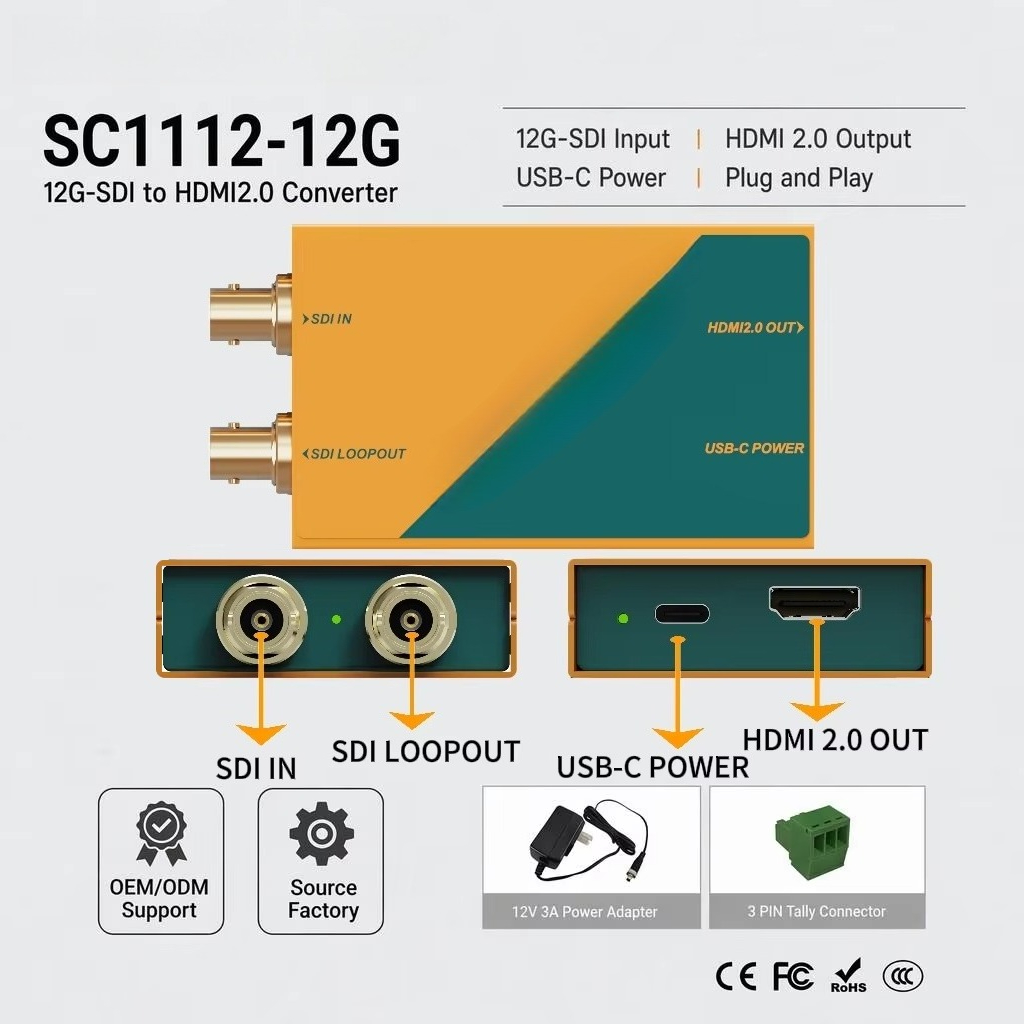 SC1112-12G 12G-SDI naar HDMI 2 - Sdi To Hdmi Converter Broadcast recensie en prijs
