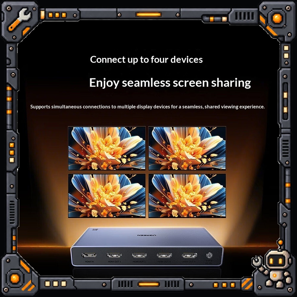 UGREEN CM713-25858 HDMI 2.1-sp - Hdmi Splitter 1 In 4 Out 4K 60Hz recensie en prijs