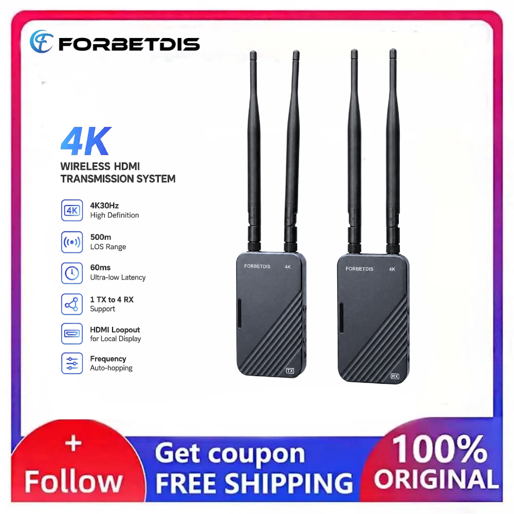 FORBETDIS JM500PRO 4K30fps Dra - Wireless Video Transmitter For Camera Dslr recensie en prijs
