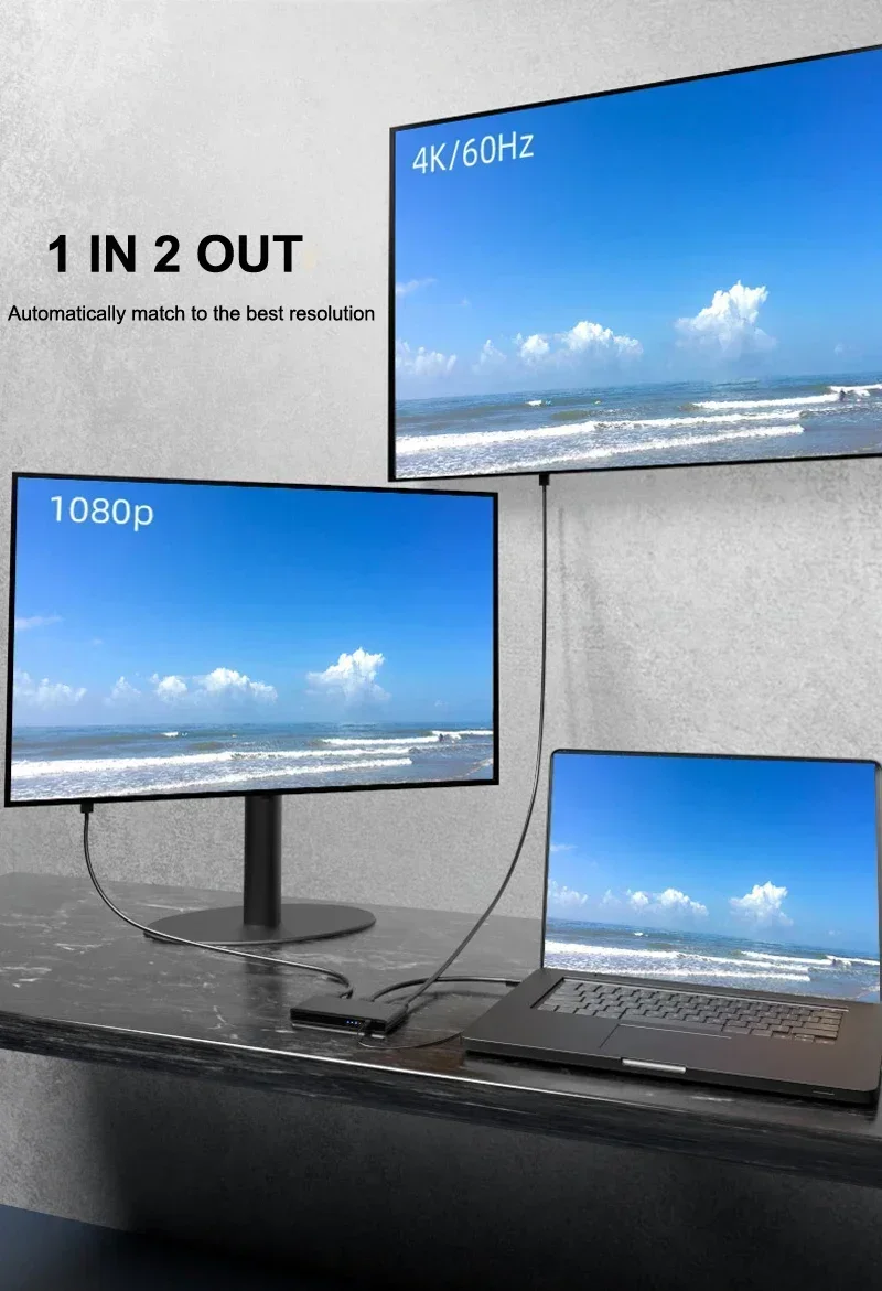 4K 60hz HDMI-splitter 1x2 1x4  - Hdmi Splitter 1 In 4 Out 4K 60Hz recensie en prijs