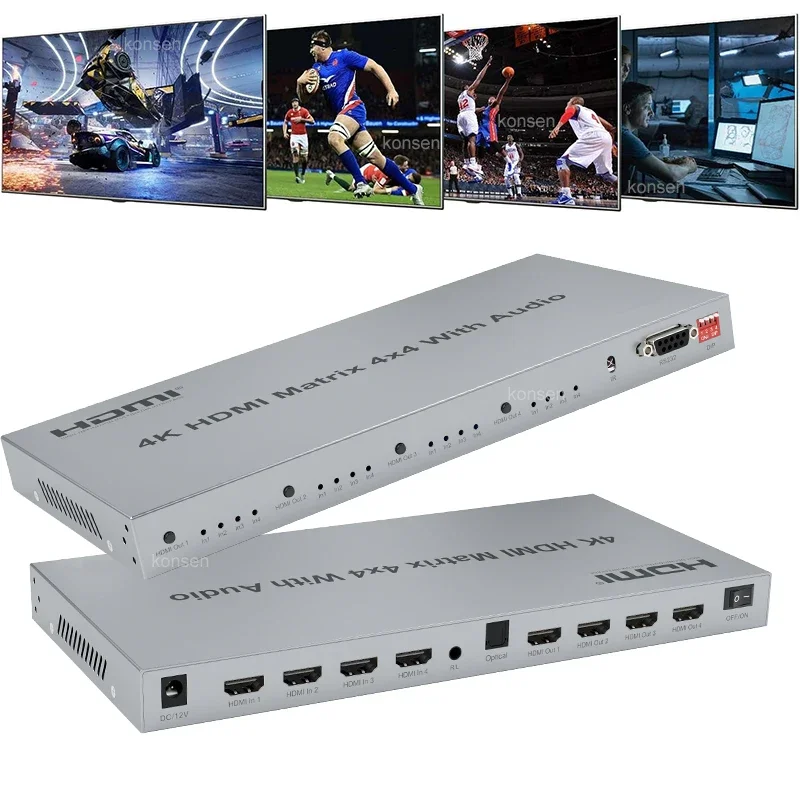 4K 60Hz 4x4 HDMI Matrix 4 in 4 - Hdmi Matrix Switch 4X4 4K 60Hz recensie en prijs