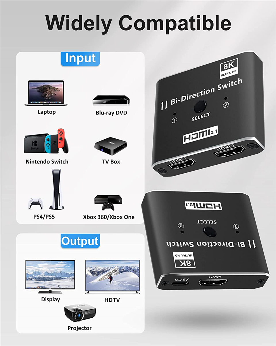 Navceker 8K 60Hz Switch Hdmi-C - Hdmi Matrix Switch 4X4 4K 60Hz recensie en prijs